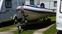 RIB being stored on a trailer